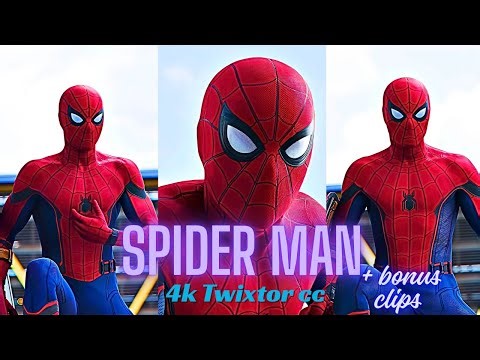 Spider-Man 4K Twixtor CC Scene Pack | Tom Holland Peter Parker Cinematic Clips for Editing