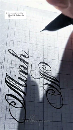 Tặnh Minh Nhật 🌷🌷#trending #calligraphy #chữviếtđẹp #shorts #shortvideo #vietchudep #handwriting
