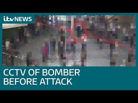 Court shown images of Manchester Arena bomber just seconds before attack | ITV News