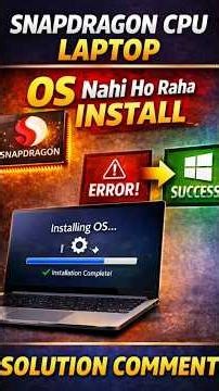 Snapdragon Laptop me OS Install Nahi Ho Raha 😱 | 1 Minute Solution 💻🔥