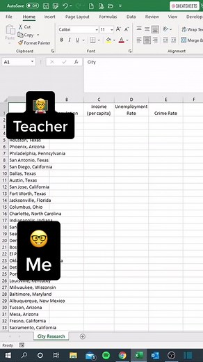 The fastest way to #research data! #excel #spreadsheet #exceltips #googlesheets #edutok