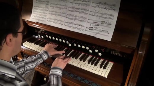 Piano music on a reed organ… The hardest part is fitting it onto 61 notes — and doing it without a sustain pedal. It may not be exactly how Sibelius imagined it, but this interpretation was great fun to play, and surprisingly effective on the reed organ. The cadenzas push the instrument right to its limits, using nearly the entire keyboard, and require a bit of creative redistribution to make everything fit. “Romance in D-flat major” was composed by Jean Sibelius (1865–1957), one of the great Fi