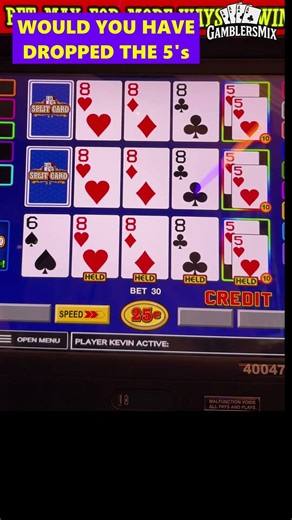 Do You Split Up The Full House On Split Card #videopoker #gamblersmix