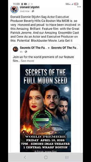 Donald Donnie Stjohn Sag Actor Executive Producer Beverly Hills Ca Boston Ma IMDB. is so Very Honored and proud to be involved in this Amazing soon to be Blockbuster Movie as an Actor and Executive Producer. Another Patrick Jerome Film. Let's get it.