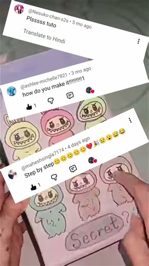 if you want labubu blind box tutorial ✨❤️ please comment 🌟
