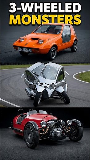 Three-Wheeled Cars That Look Unreal: Morgan, Carver & Bond Bug Explained #Shorts #Cars #Facts!!