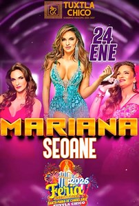 ✨ ¡Confirmado para la gran inauguración! Mariana Seoane estará presente en el arranque de nuestra 🎉 Feria Internacional Santa María de Candelaria Tuxtla Chico 2026 🎉 Una celebración que nace de la fe, se vive con cultura y se disfruta con tradición, en honor a Santa María de Candelaria. 🙏🕯️ 📍 Tuxtla Chico La Capital Cultural del Soconusco ¡Que comience la fiesta de nuestro pueblo! #TuxtlaChico #FeriaCandelaria2026 #JulioGamboa #ProduccionesMuñoz 🎡🎶 | Tuxtla Chico Me Encanta