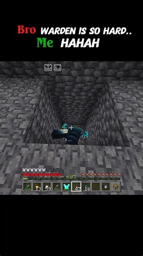 Bro says warden is hard.. #minecraft