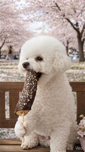 Chocolate Banana ASMR 🍫🍌🐶 Cute Dog Mimi Mukbang! お花見スイーツが可愛すぎる🌸✨