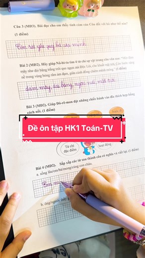 Ôn tập bài học lớp 2 chuẩn bị thi cuối kì