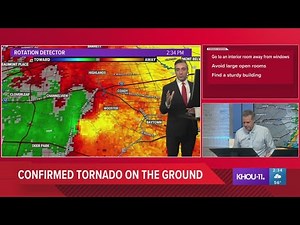 Tracking a tornado as it moves through the Houston area