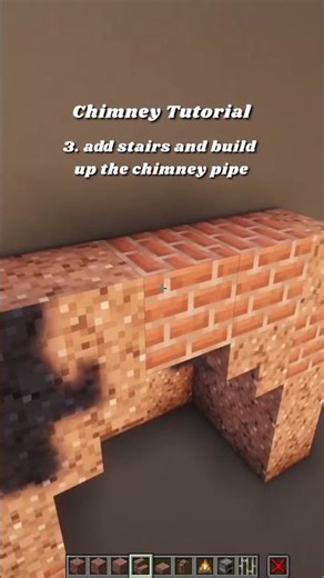 Functional minecraft chimney tutorial! Subscribe for more build ideas 🤍 #minecraft