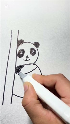 Easy Cute Panda Drawing | Step-by-Step for Beginner🐼✨ #panda #pandadrawing#easydrawing#cutedrawing