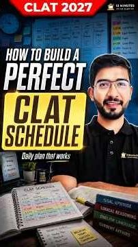 CLAT 2027 Perfect Schedule #clat2027