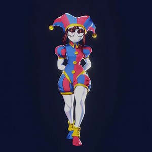 Pomni digital circus epic awesome model twin, thanks for letting me try it out, the rig is like actually really good and fun to pose and usecheck out dotflare's other work btw!! she's great, has helped me a lot in the past