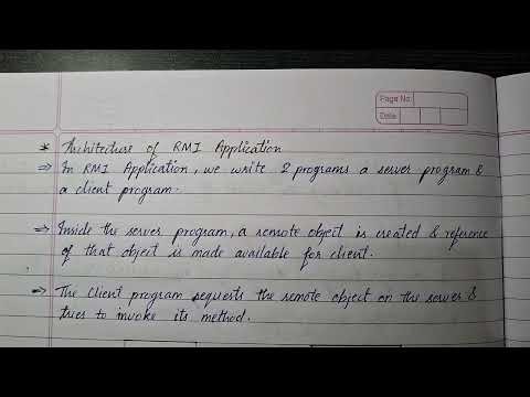5. Remote Method Invocation | Working of RMI | Architecture or RMI