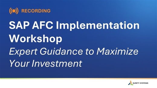 SAP Advanced Financial Closing (AFC) Implementation Workshop | Surety Systems
