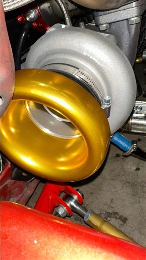 4in v stack on turbo 3in v stack in bumper to direct air #turbo #efcivic #boost ￼