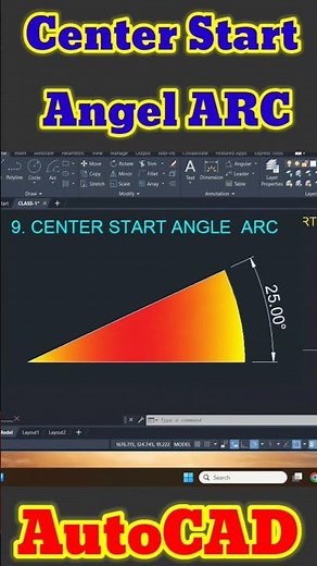 Center Start Angle In AutoCAD l how to draw line in autocad👂#autocad #shorts#shortsfeed