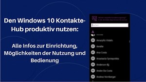 Windows 10: So funktioniert der Kontakte-Hub auf der Taskleiste