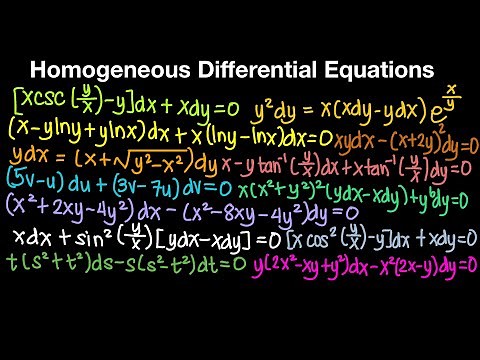 Homogeneous Differential Equations Part 3 (Live Stream)