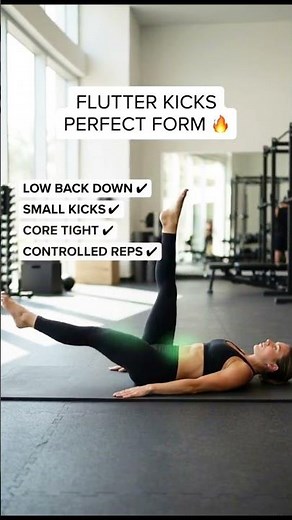 Perfect Flutter Kicks Form | Build Strong Abs 💪#shorts