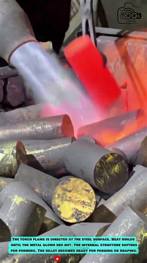 Oxy-Fuel Heating Torch: High-Temperature Steel Preheating for Forging Preparation