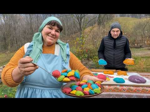 Handmade Colorful Dumplings with Natural Ingredients | Country Life Cooking