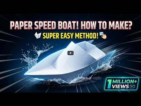 Paper Speed Boat Actually Work! Origami Speed Boat Easy Hack? Paper Boat No Glue No Tape |