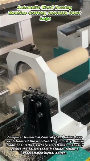 Automatic Wood Turning Machine Crafting Intricate Chair Legs