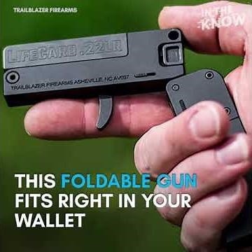 This foldable gun is so small that it fits in a wallet