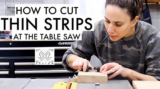 How to cut thin strips at the table saw