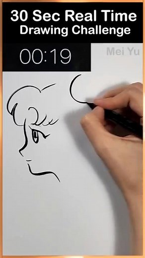 Can I Make It In Time?? 🤯 30 Sec Real-Time Drawing Art Challenge: Draw with Mei Anime Book Pre-Order