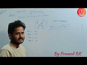 4.4 Adjoint & Inverse of Matrix | CLASS 12 | DETERMINANTS # MATHS # By Pramod RK