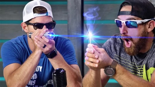 Do not try this laser at home! ⚠️ | Dude Perfect