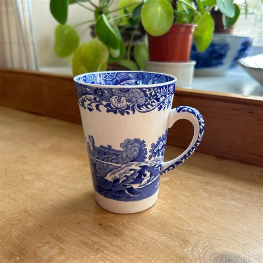Vintage Spode Blue Italian Tapered Mug H10.6cm, England 1976-1999 - Etsy Australia
