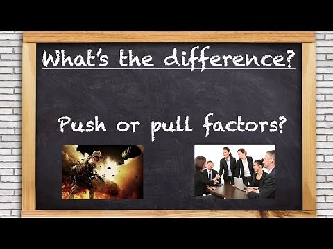 What's the difference between push and pull factors - migration. Powered by ‪@GeographyHawks‬