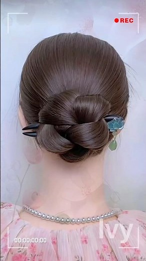 ✨ Easy & Elegant Updos with Hair Accessories 💕 #Updo #hairstyle