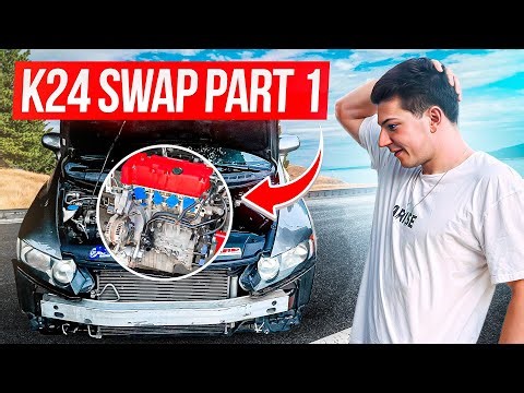 Pulling the K20 from My Civic Si (K24 Swap Part 1)