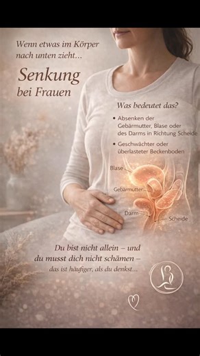 Physiotherapie & Mentale Gesundheit Heike Bergmann on Instagram: "🌿 „Wenn etwas im Körper nach unten zieht...“ Viele Frauen, besonders nach Schwangerschaft, Geburt oder in den Wechseljahren, erleben ein unangenehmes Gefühl in ihrem Körper: eine Senkung. Doch was bedeutet das eigentlich? 💡 Was ist eine Senkung? Bei einer Senkung (medizinisch: Descensus) handelt es sich um das Absenken von Organen im Becken, insbesondere der Gebärmutter, Blase oder des Darms in Richtung Scheide. Der Beckenboden,