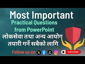 computer practical questions । Important Practical Question from PowerPoint for Loksewa