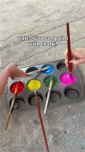 Chalk Paint Summer Art Activity #summercrafts #diy #craftyhome