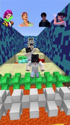 KPop Demon Hunter VS Noob Pro Challenge😱 Part 4 #shorts #minecraft #brainrot