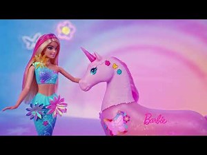 AD | Barbie® Sparkle Lights Unicorn and Flower Magic Mermaid™
