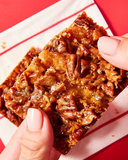 These bars are the perfect last-minute holiday treat. With a press-in crust and pour-over filling, it really couldn't be easier to enjoy the flavors of pecan pie! Bake it Easy with the recipe: https://bakewith.us/EasyPecanPieBars | King Arthur Baking Company