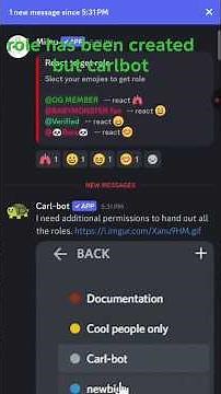 How to Setup Reaction Roles in Discord on Mobile 📱 | Carl-bot + MEE6/Memu Bot Tutorial #discord