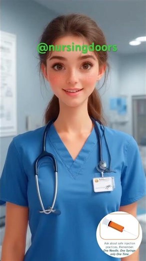 “Safe Injection Practice 🩼#SafeInjection #NursingSkills #InfectionControl #PatientSafety #Clnical”