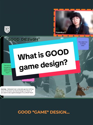 What do you think good game design is? A clip of Yasmina from Maximalist Games talking on one of our courses #gamedesign #gametok #gamertok #gamers #onlinecourse