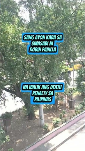 sang ayon kaba sa sinasabi ni Robin padilla na ibalik ang death penalty sa pilipinas