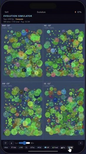 Claude Created An Evolution Simulator in 5 Minutes